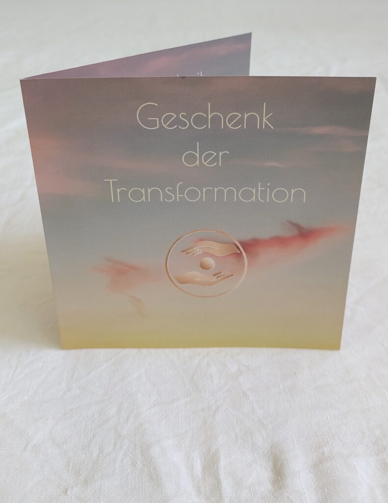 Gutschein Geschenk der Transformation für eine Integrative Energiearbeit von 90 min